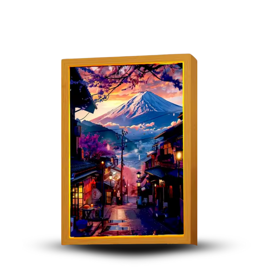 Cuadro decorativo Monte Fuji con Luz